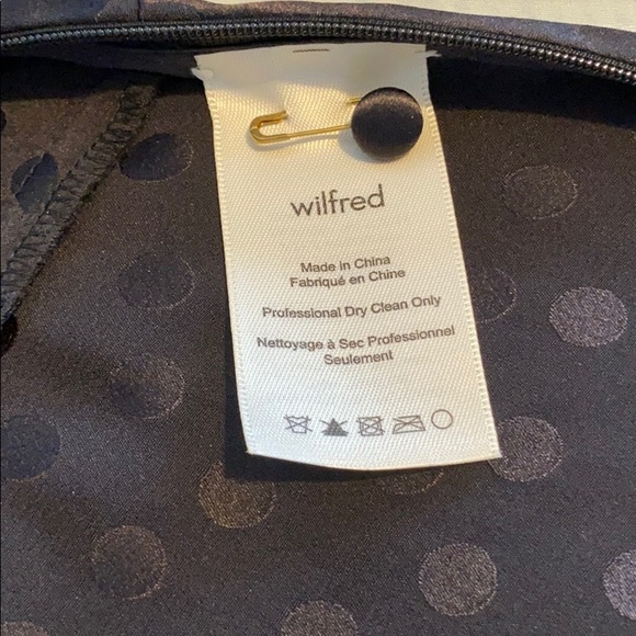 Wilfred black silk blouse with subtle polka dots - Picture 6 of 8